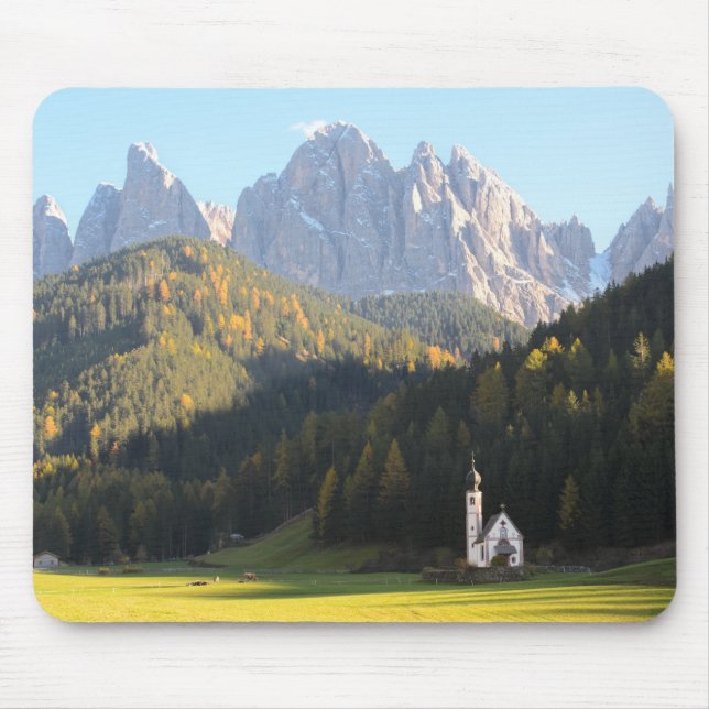 Igreja com mousepad do fundo das dolomites (Frente)