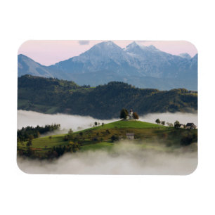 Igreja de Thomas e montanhas, ímã do rect de