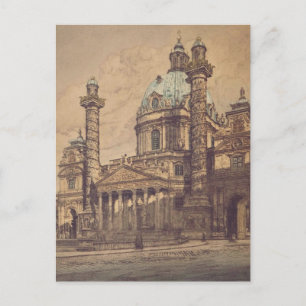 Igreja Karlskirche em Viena Áustria Cartão Postal 