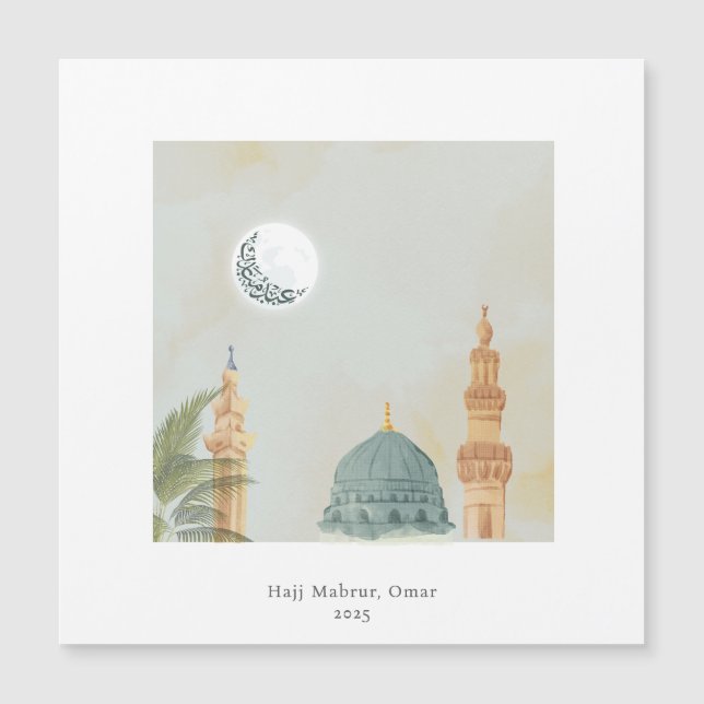 Igreja Personalizada de Masjid An-Nabawi Magnética (Frente)