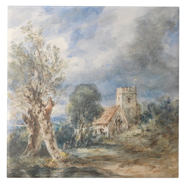 Igreja Stoke Poges (1834) John Constable (Frente)