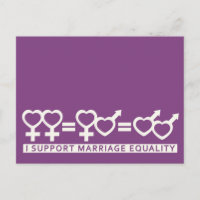 Igualdade de casamento / Cartão postal personaliza