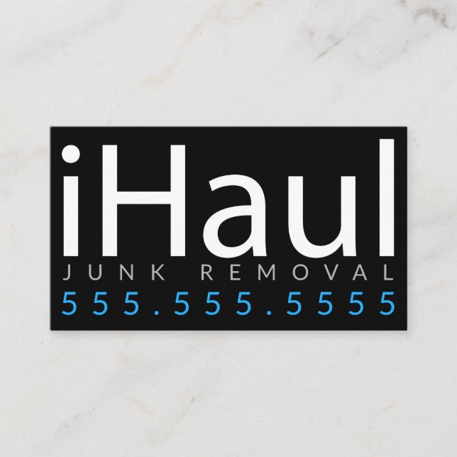 iHaul. Sucata que transporta o cartão de visita da (Frente)