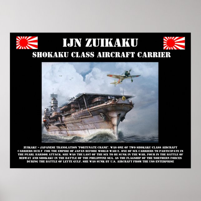 IJN Zuikiaku Transportadora Poster (Frente)