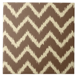 Ikat Chevrons - Chocolate castanho e bronzeado