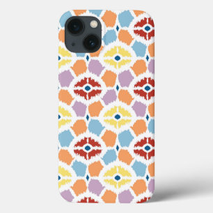 Ikat colorido dos diamantes geométrico