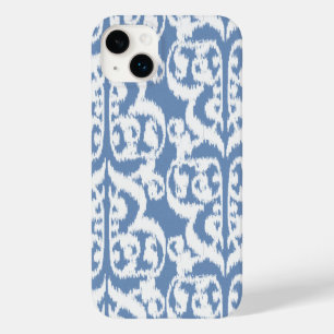 Ikat Moorish Damask - azul celeste e branco