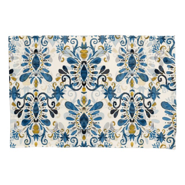 Ikat tie-dye, tribal watercolor (Frente)