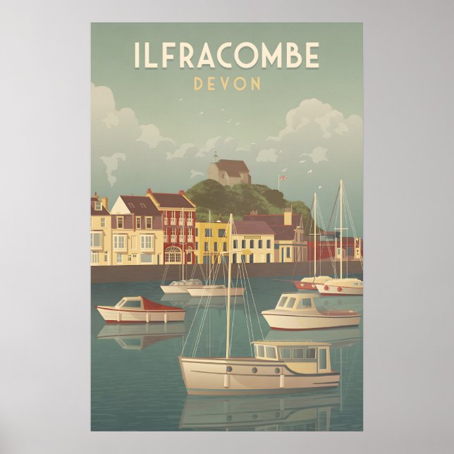 Ilfracombe Devon Travel Poster (Frente)