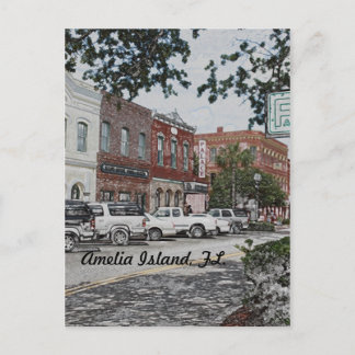Ilha Amelia, FL. cartão postal
