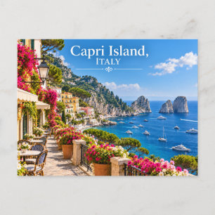 Ilha Capri Itália Cartão Postal de Viagem Costeira
