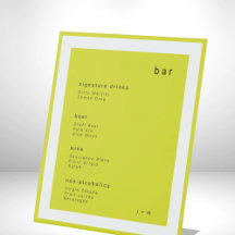 Ilha Citrus sinal de pedestal de casamento minimal