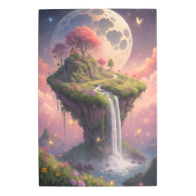Ilha da Cascata de Fantasia Celestial Vibrante