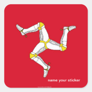 Ilha da etiqueta Manx da bandeira do homem
