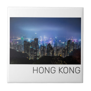 Ilha de Hong Kong - Skyline Panorama Night Souveni