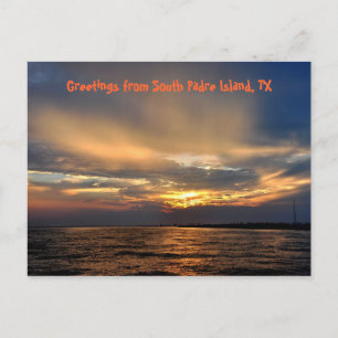 Ilha de South Padre, Pôr do Sol, Cartão Postal