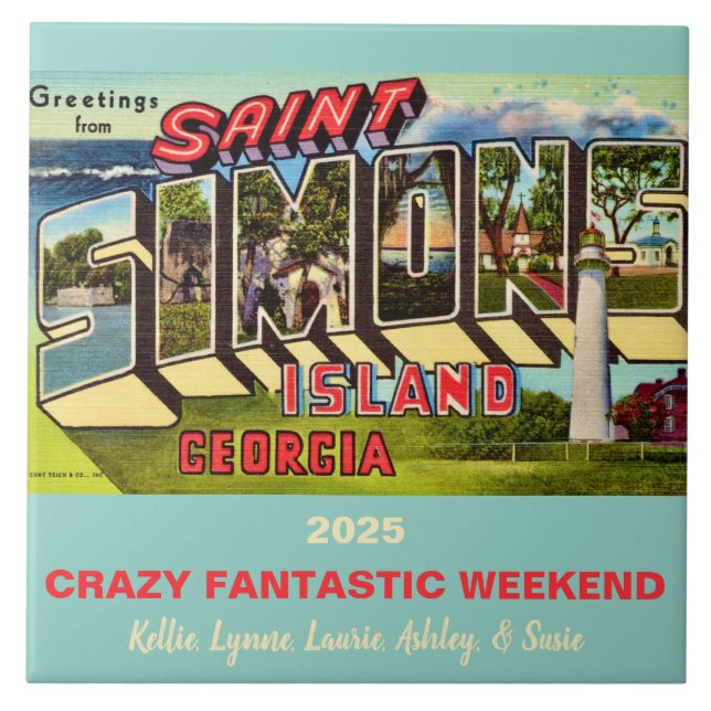 Ilha de St Simons Memory Tile (Frente)