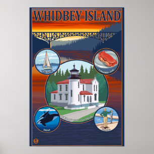 Ilha de Whidbey, poster de viagens de