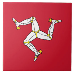 Ilha do azulejo da bandeira do homem