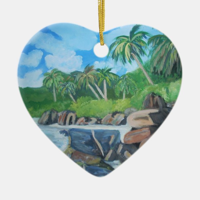 Ilha do ornamento de Seychelles (Frente)