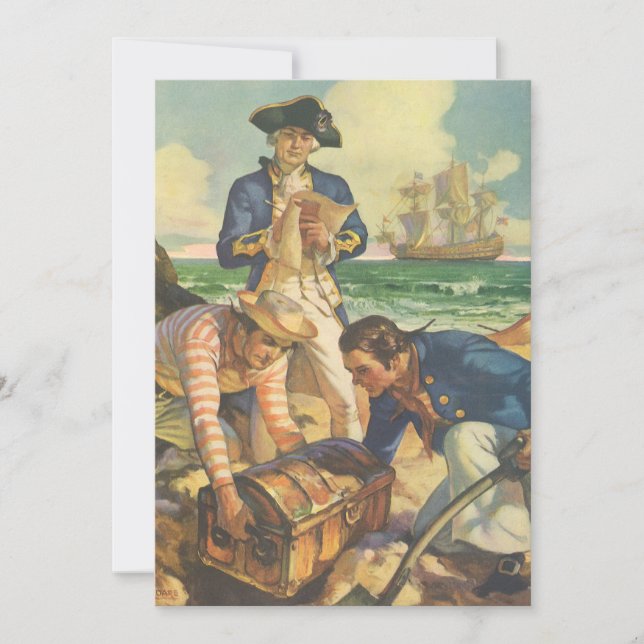 Ilha do Tesouro, Contos de Fadas Piratas Vintage (Frente)