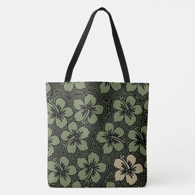 Ilha Floral Havaiana Accent Hibiscus Bolsa de prai (Frente)