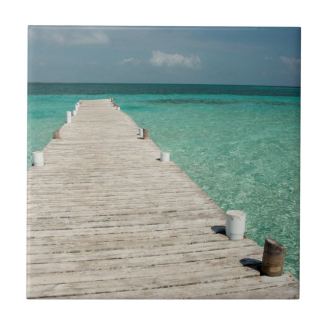 Ilha Goff Caye, uma popular ilha do Barrier Reef (Frente)