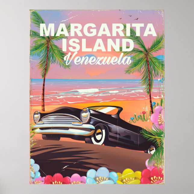 Ilha Margarita - poster de viagens da Venezuela (Frente)