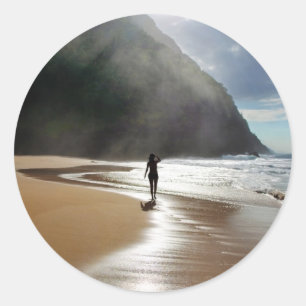 Ilha na etiqueta de Sun