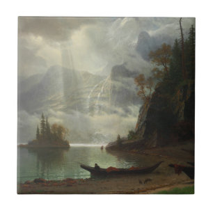 Ilha no lago (óleo em canvas)