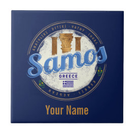 Ilha Samos em férias de colheita retrô-Grécia