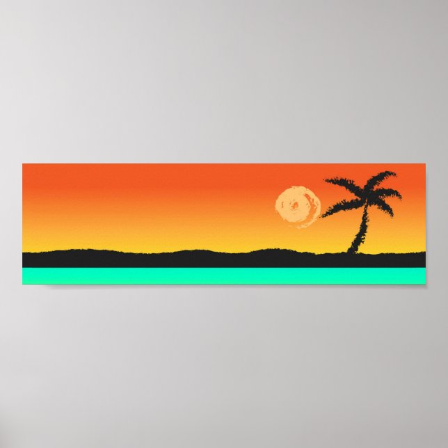 Ilha Sunset Poster (Frente)