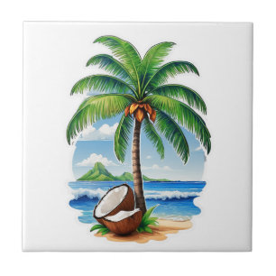Ilha Tropical de Árvore de Coco