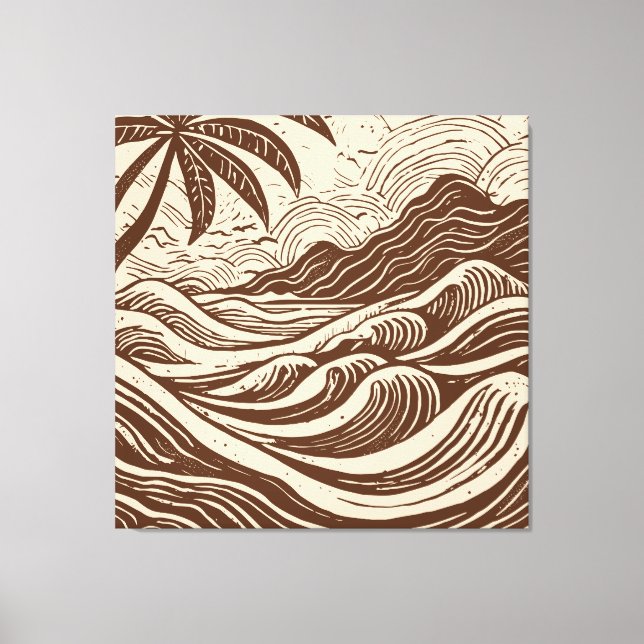 Ilha tropical no estilo impressão de madeira do ma (Frente)