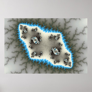 Ilhas Azuis - Poster Fractal