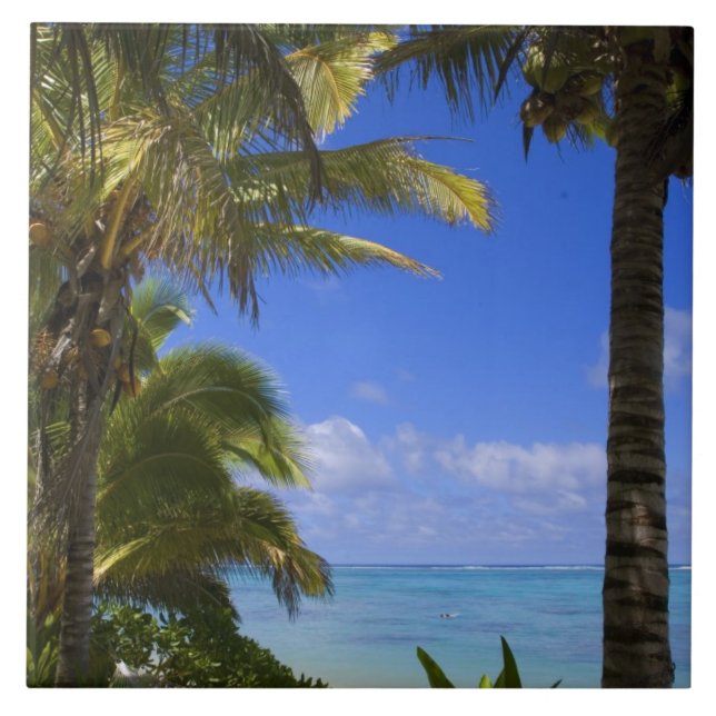 Ilhas Cook com Palm na praia 2 (Frente)