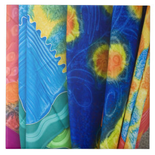 Ilhas Cook, Rarotonga. Tecido batik Punanga Nui