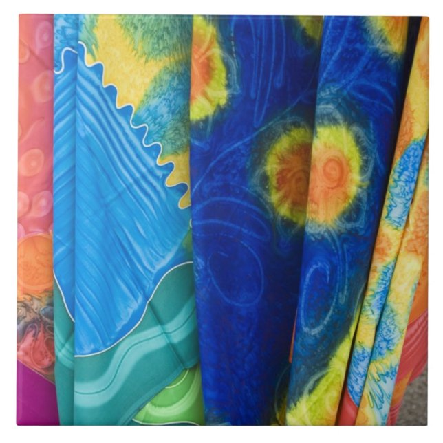 Ilhas Cook, Rarotonga. Tecido batik Punanga Nui (Frente)