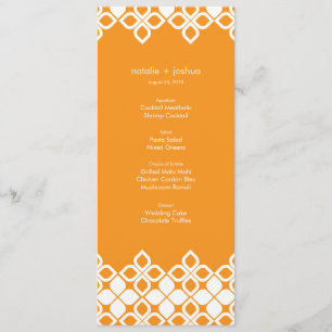 Ilhas das Caraíbas que Wedding o cartão do menu