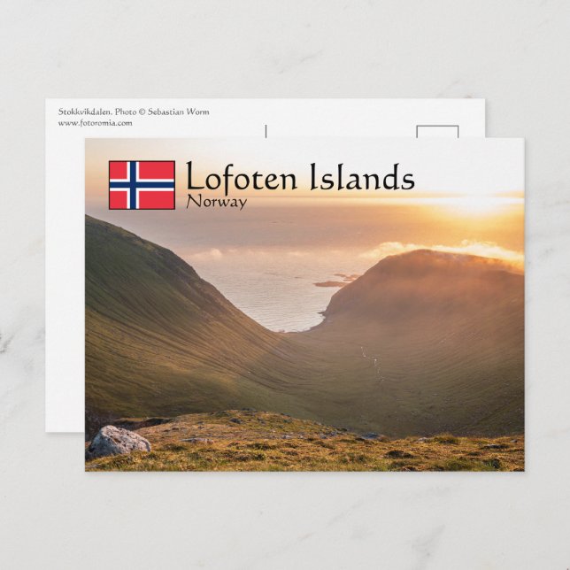 Ilhas Lofoten Noruega Cartão Postal (Frente/Verso)