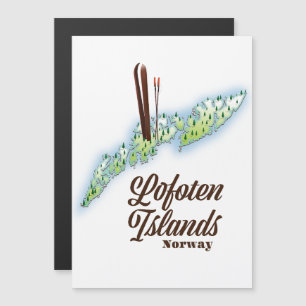 Ilhas Lofoten, Noruega pôster de esqui.