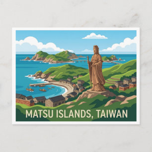 Ilhas Matsu Cartão Postal de Viagem de Taiwan