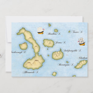 Ilhas Tropicais do Mapa do Arquipélago de Galápago