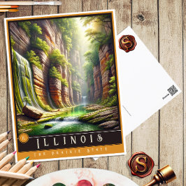Illinois | Cartão postal de Estado Hiperrealista