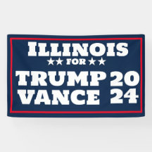 Illinois para Trump Vance 2024 Banner