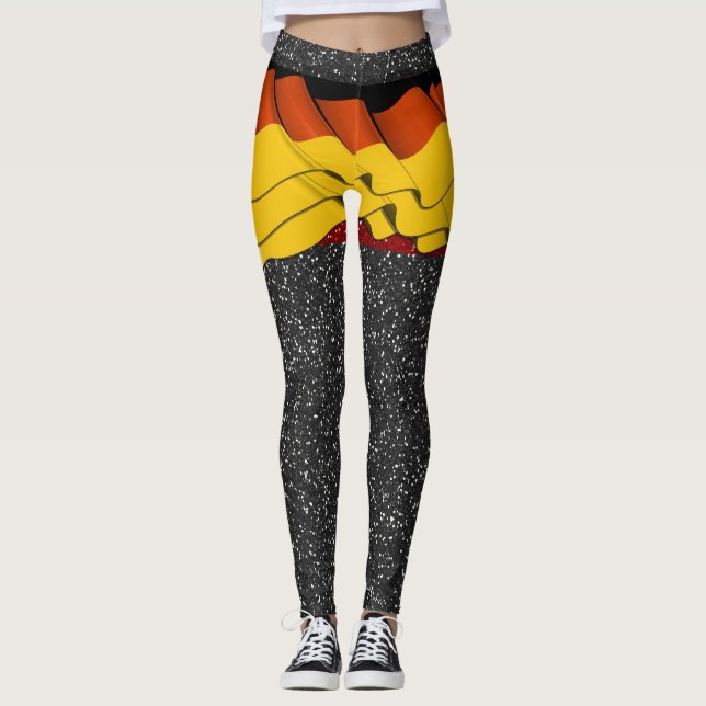 ILLUSION alemã Pop Leggings de bandeira (Frente)