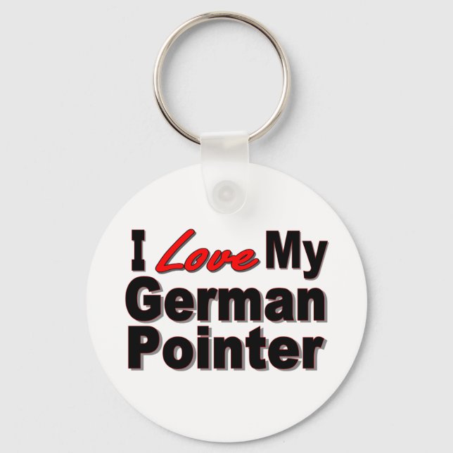 ILove My German Pointer Chaveiro (Frente)
