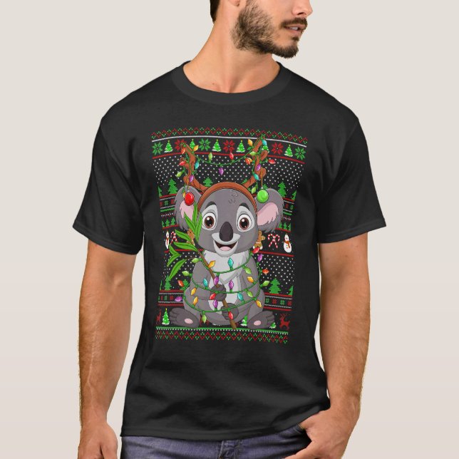 Iluminação de Koala de Natal no Estilo de Suéter F (Frente)