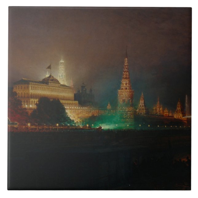 Iluminação do Kremlin, 1883 (óleo em canvas) (Frente)