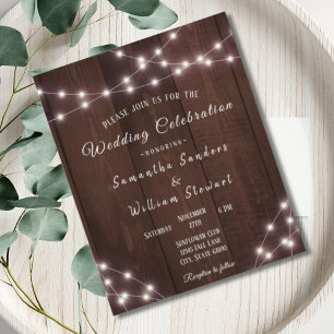 Iluminação Elegante Do Casamento De Madeira Rús